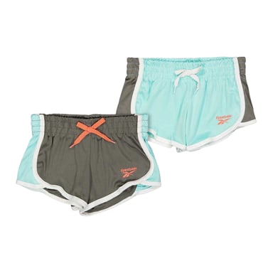 Reebok Girls Shorts (Pack of 2) (Aruba Blue)
