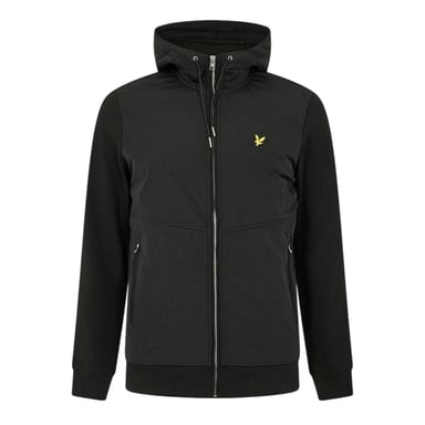 Lyle & Scott Heren Hybride Hooded Jacket (Jet Black)