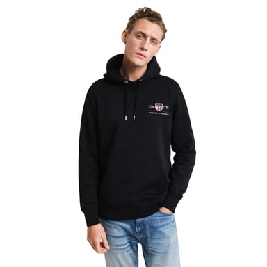 Gant Mens Shield Logo Hoodie (Black)