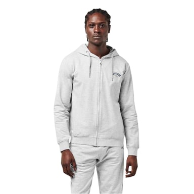 Aquascutum Mens Tailored Full Zip Hoodie (Grey Melange)