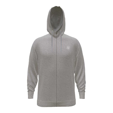 SikSilk Mens Regular Full Zip Hoodie (Grey Marl)