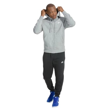 Nike Mens Sportswear Club Full Zip Hoodie (Grey)