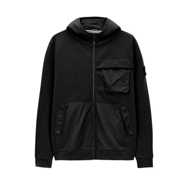 Weekend Offender Mens Combed Cotton Full Zip Hoodie (Black)