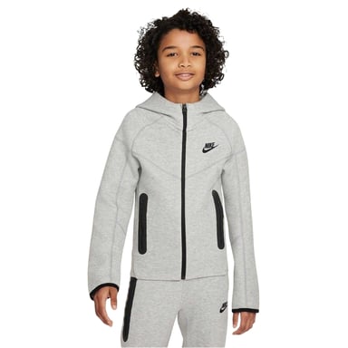 Nike Childrens/Kids Tech Fleece Full Zip Hoodie (Grey/Black)
