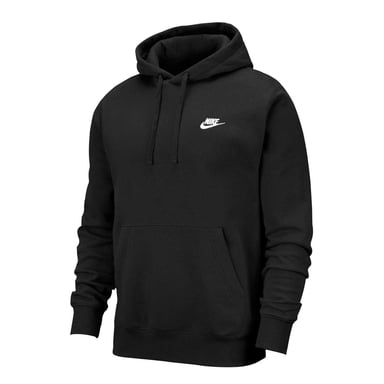 Nike Mens Club Fleece Pullover Hoodie (Black/White)