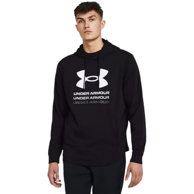 Under Armour Mens Rival Terry Graphic Hoodie (Black)