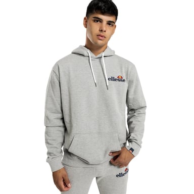 Ellesse Mens Embroidered Logo Hoodie (Grey Marl)