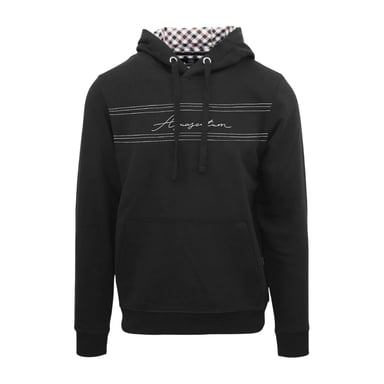 Aquascutum Mens Signature Regular Hoodie (Black)