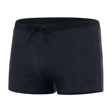 Speedo Mens Geometric Swim Shorts (Black/Grey)