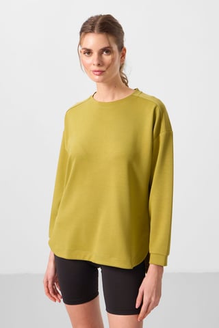 Långärmad jersey-tunika topp