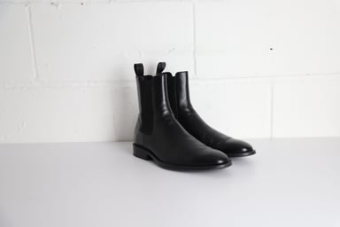 Balenciaga Midnight Chelsea Boots i svart läder
