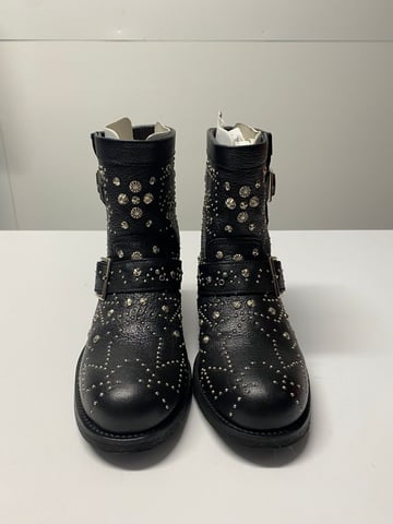 Jimmy Choo Youth Nited Biker Boots i Svart Läder