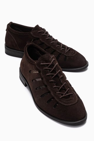 Astron Leather Casual Lace Up Shoes (Women)