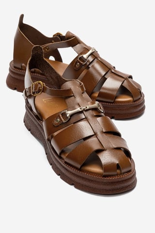 Riela Leather Buckle Sandal (Women)