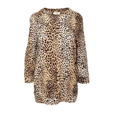 Valentino Miss V Leopard Print Top - '90s