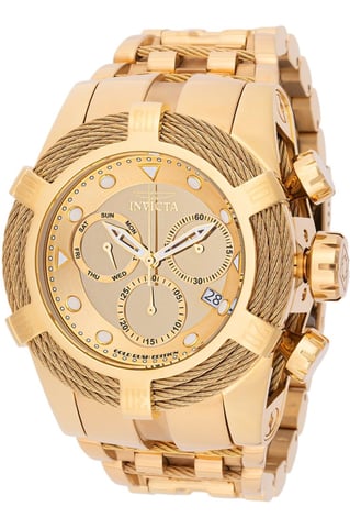 Invicta Bolt 48604 Men's Watch - Quartz Movement - Stainless Steel with Gold Dial - 53 mm