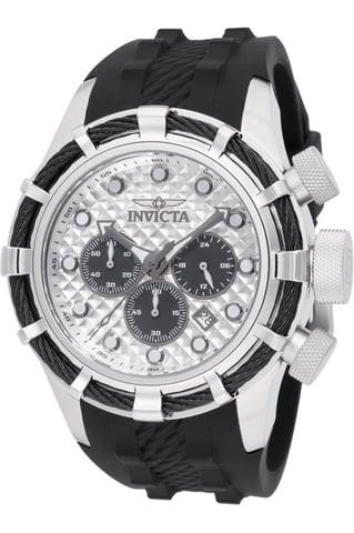 Invicta Bolt 49163 Men's Watch - Quartz Movement - Stainless Steel with Silver Dial - 50 mm