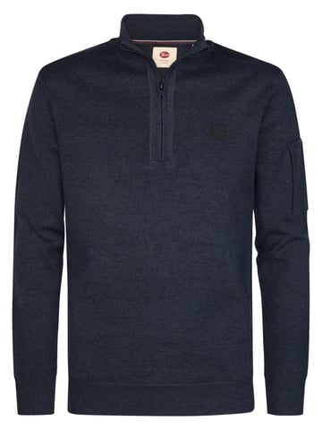 Petrol Industries - Utility Half-Zip Knit stonefield Men - Blue