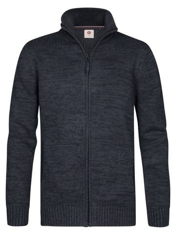 Petrol Industries - Marled Cotton Zip Cardigan millford Men - Blue