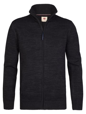 Petrol Industries - Marled Cotton Zip Cardigan millford Men - Black