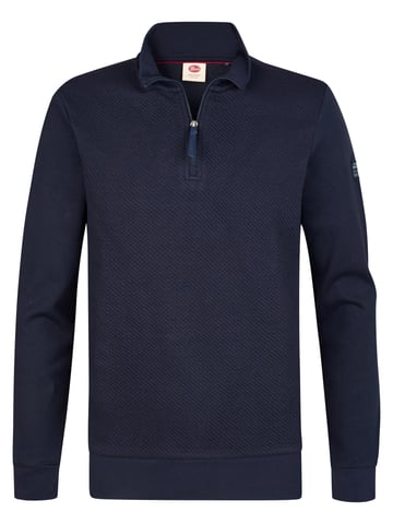 Petrol Industries - Quarter-Zip Cotton Sweater forgecrest Men - Blue