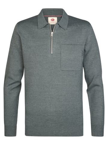 Petrol Industries - Textured Knit Polo steelfield Men - Green