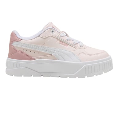 Puma Childrens/Kids Karmen II Leather Platform Trainers (White/Pink)