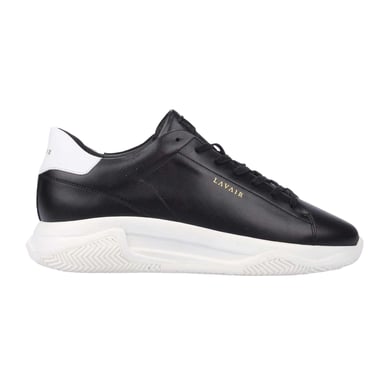 Lavair Mens Linear Nappa Leather Trainers (Black)