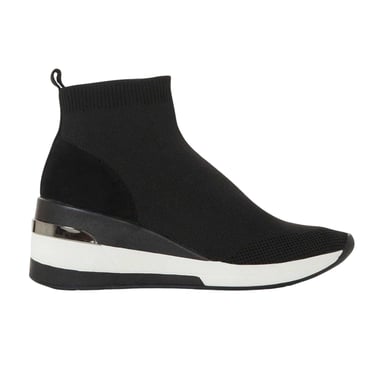Dune London Womens/Ladies Engel Suede Wedge Trainers (Black)