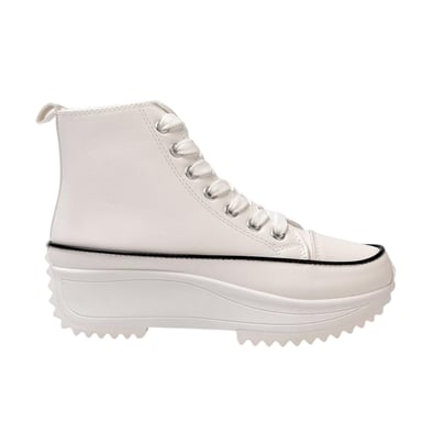 Firetrap Womens/Ladies Platform High Top Trainers (White)