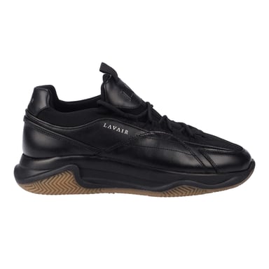Lavair Mens Creator Premium Leather Trainers (Black)