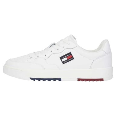 Tommy Jeans Mens Leather Basketball Trainers (White)
