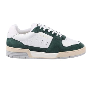 Lavair Mens Vadum Grain Leather Trainers (White/Green)
