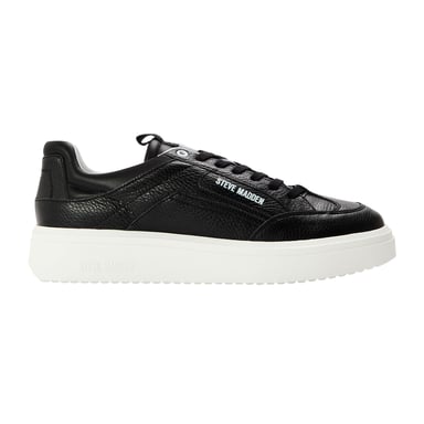 Steve Madden Mens Orlando Leather Trainers (Black)