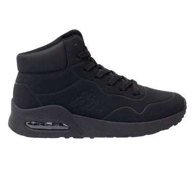 Kappa Childrens/Kids Bolla Synthetic Leather High Top Trainers (Black)