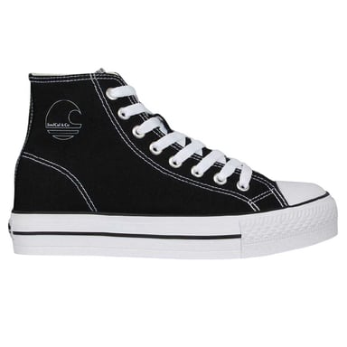 SoulCal Womens/Ladies Canvas High-top Platform High Top Trainers (Black/White)