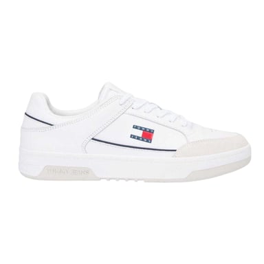 Tommy Jeans Mens Leather Cupsole Trainers (White)