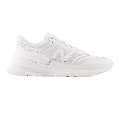 New Balance Mens 977r Leather Flat Trainers (White)