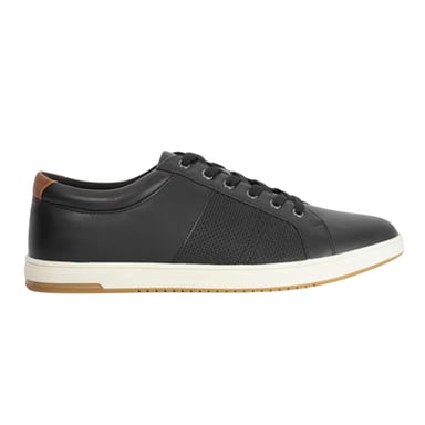 Dune London Mens Trez Canvas Low Cut Flat Shoes (Black)