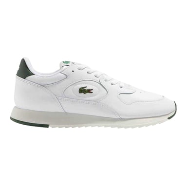 Lacoste Mens Linetrack Leather Running Trainers (White/Green)