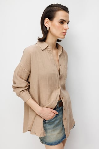 Oversize Shirt with Pocket Detail