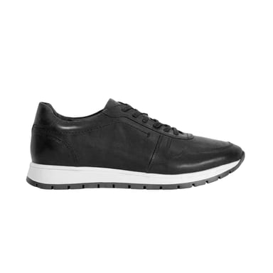 Dune London Mens Tris Leather Trainers (Navy)