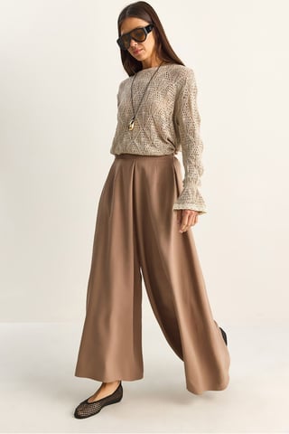 High Waist Wide Leg Trousers