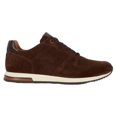 Dune London Mens Trilogy Suede Trainers (Brown)