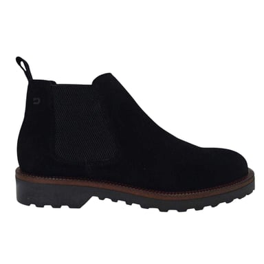 Nicholas Deakins Mens Republic Suede Flat Chelsea Boots (Black)