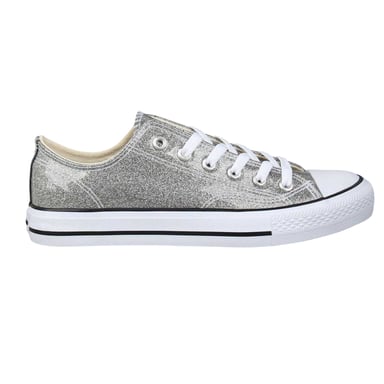 SoulCal Womens/Ladies Canvas Flat Trainers (Silver)