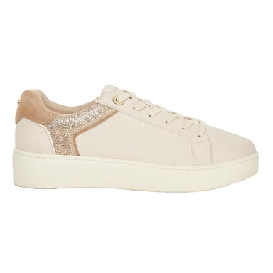 Dune London Womens/Ladies Elli Leather Platform Shoes (Cream)