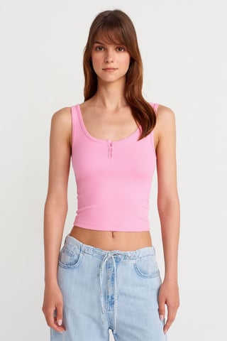 Slim Fit Crop Cami Blus