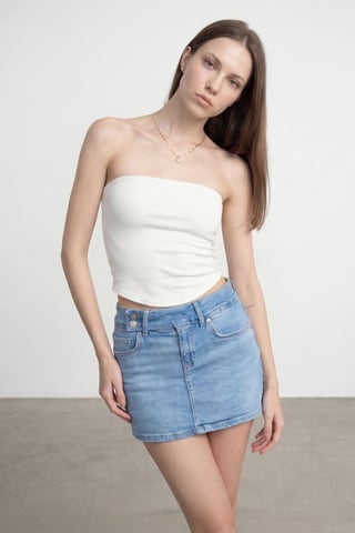 Women’s Strapless Crop Bandeau Top