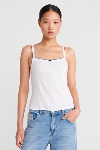 Textured Cotton Modal Cami Blouse